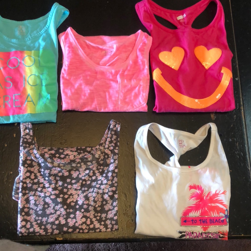 Girls size XL summer tank tops Lot ( 5 tank tops)